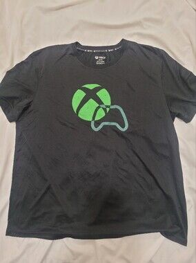 Xbox Black Crewneck Tee with Green Logo